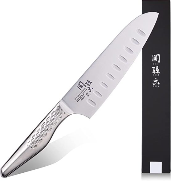 Couteau japonais Kai Seki Magoroku Shoso Couteau santoku 16,5 cm