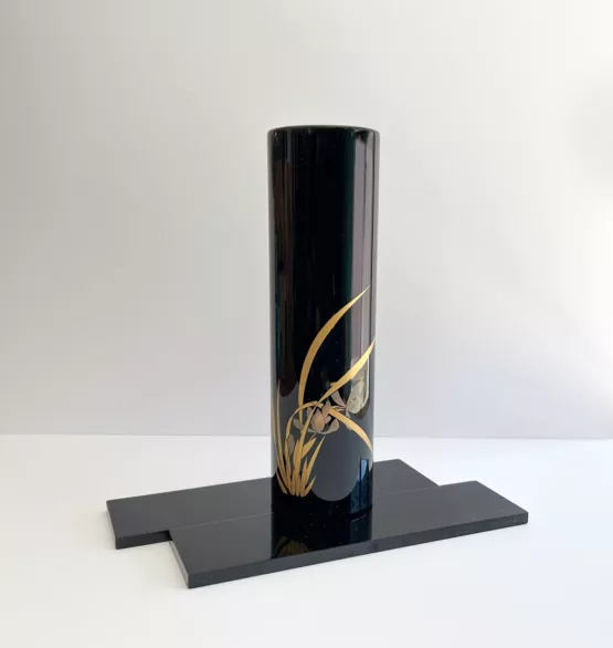 Vase laqué Clématite Tessen Wajima – Image 2