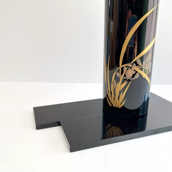Vase laqué Clématite Tessen Wajima – Image 3