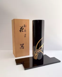 Vase laqué Clématite Tessen Wajima