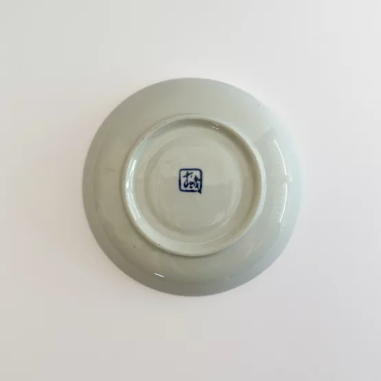 Artisanal Blue Cup & Saucer Set motif rayé – Image 8