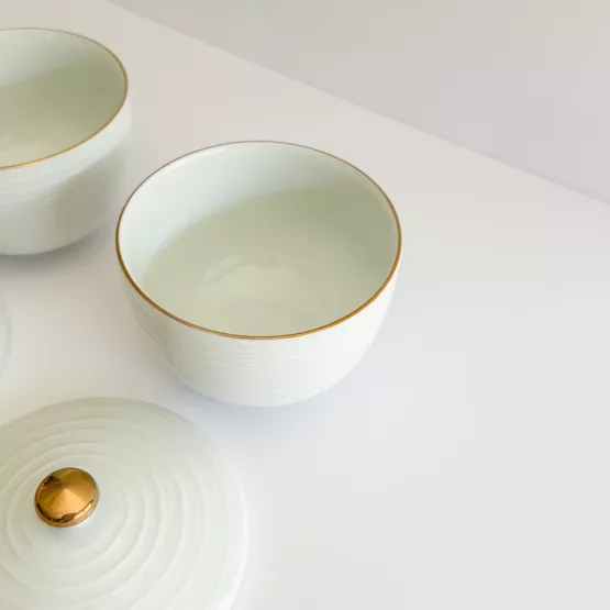 Tasse à Thé Céladon Waves de Hasamiyaki - Élégance Ondulée – Image 6