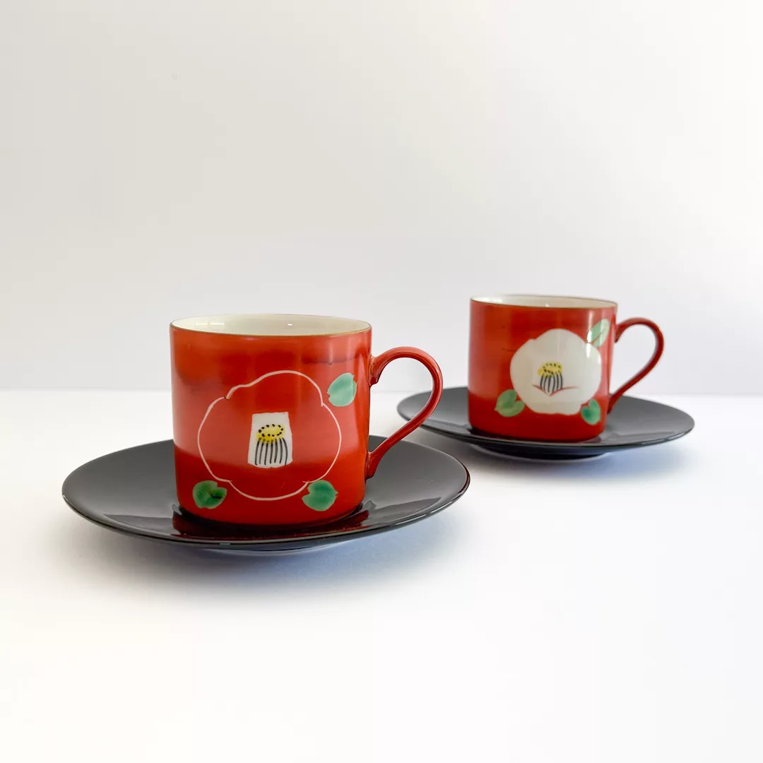 Lot de 2 tasses en grès - Blanc/Bleu foncé - HOME | H&M BE