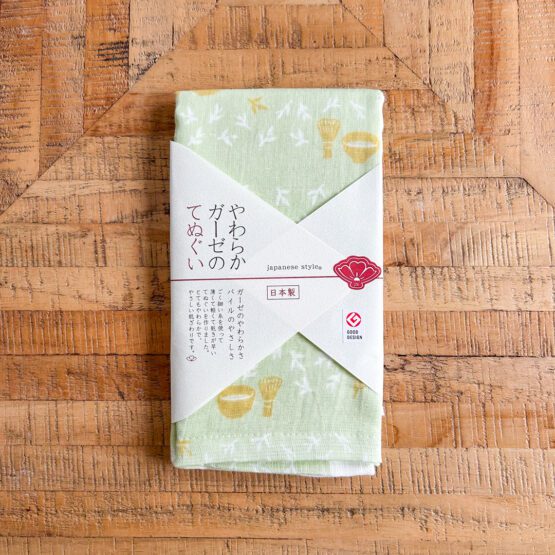 Serviettes Tenugui japonais en gaze douce – Set de 2 pièces avec motifs de cérémonie du thé et de Shirakawa-go – Image 5