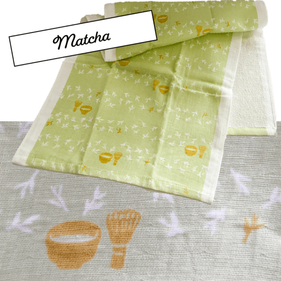 Serviettes Tenugui japonais en gaze douce – Set de 2 pièces avec motifs de cérémonie du thé et de Shirakawa-go – Image 6