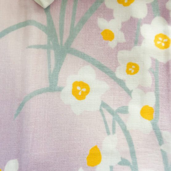 Serviettes Tenugui japonais en gaze douce – Set de 2 pièces avec motifs de narcisse et de poisson rouge et morning glory – Image 4