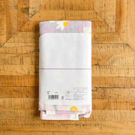 Serviette Tenugui japonais en gaze douce avec motifs de fleurs de narcisses – Image 5