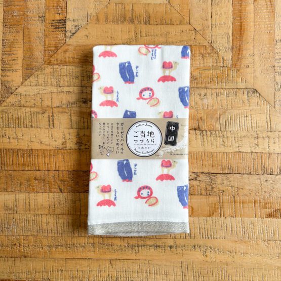 Serviettes Tenugui japonais en gaze douce – Set de 4 pièces avec motifs emblématiques de Kyoto, Tohoku, Tokyo et Chugoku – Image 8