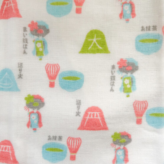 Serviettes Tenugui japonais en gaze douce – Set de 2 pièces avec motifs de Kyoto et Tohoku – Image 7