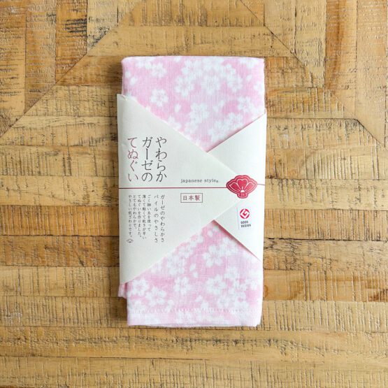 Serviettes Tenugui japonais en gaze douce – Set de 3 pièces avec motifs floraux de Sakura, Peony et Ume – Image 5