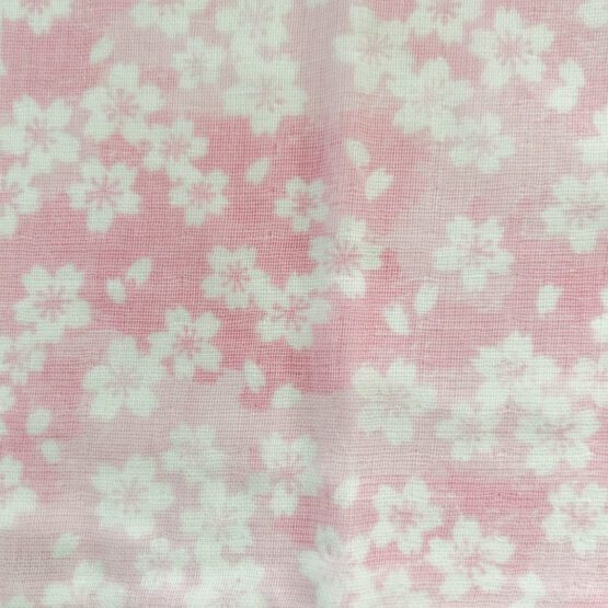Serviette Tenugui japonais en gaze douce avec motifs de fleurs de cerisier – Image 4