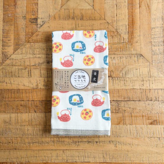Serviettes Tenugui japonais en gaze douce – Set de 2 pièces avec motifs de Kyoto et Tohoku – Image 2