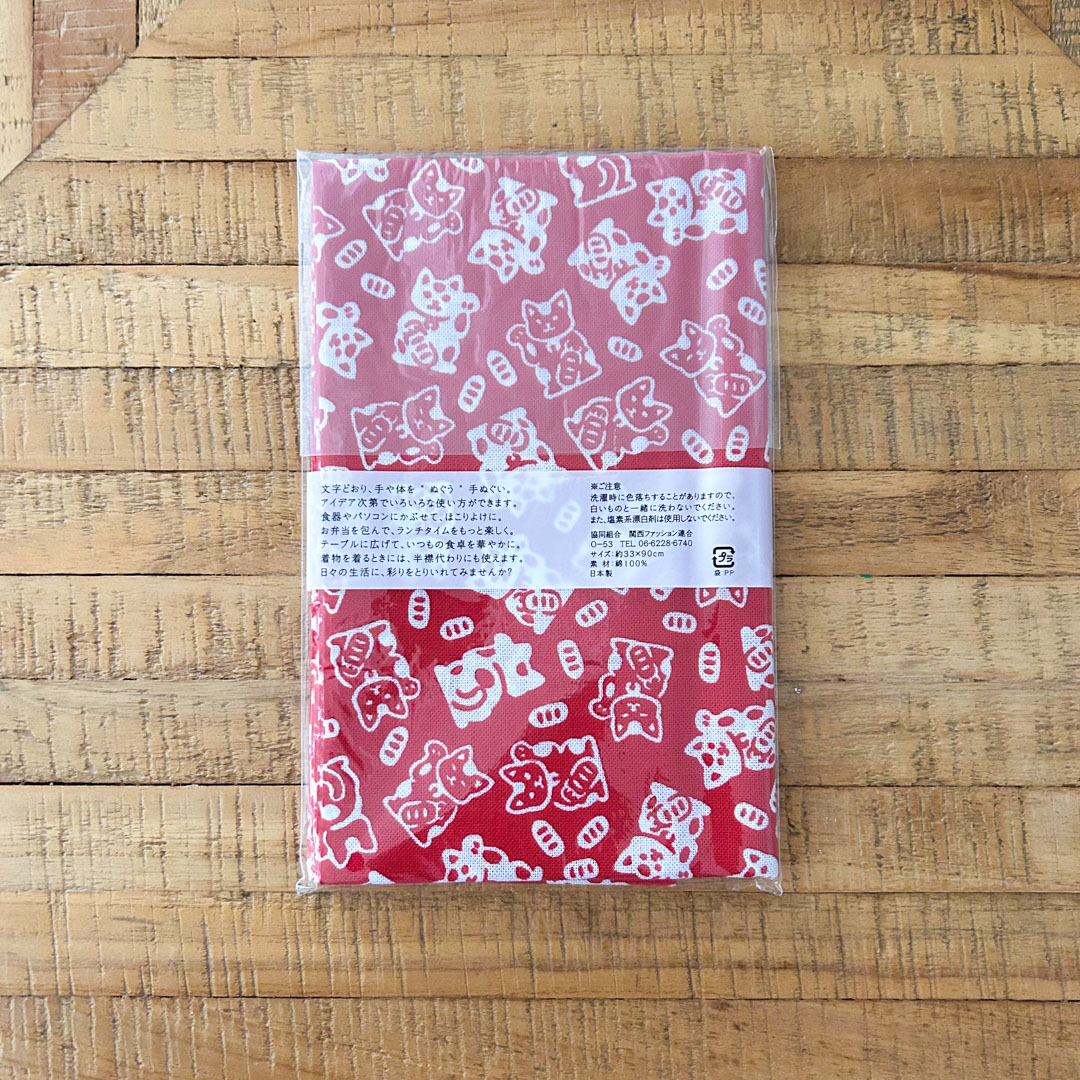 Tenugui japonais Maneki Neko – Le chat porte-bonheur pour votre quotidien - Image 3
