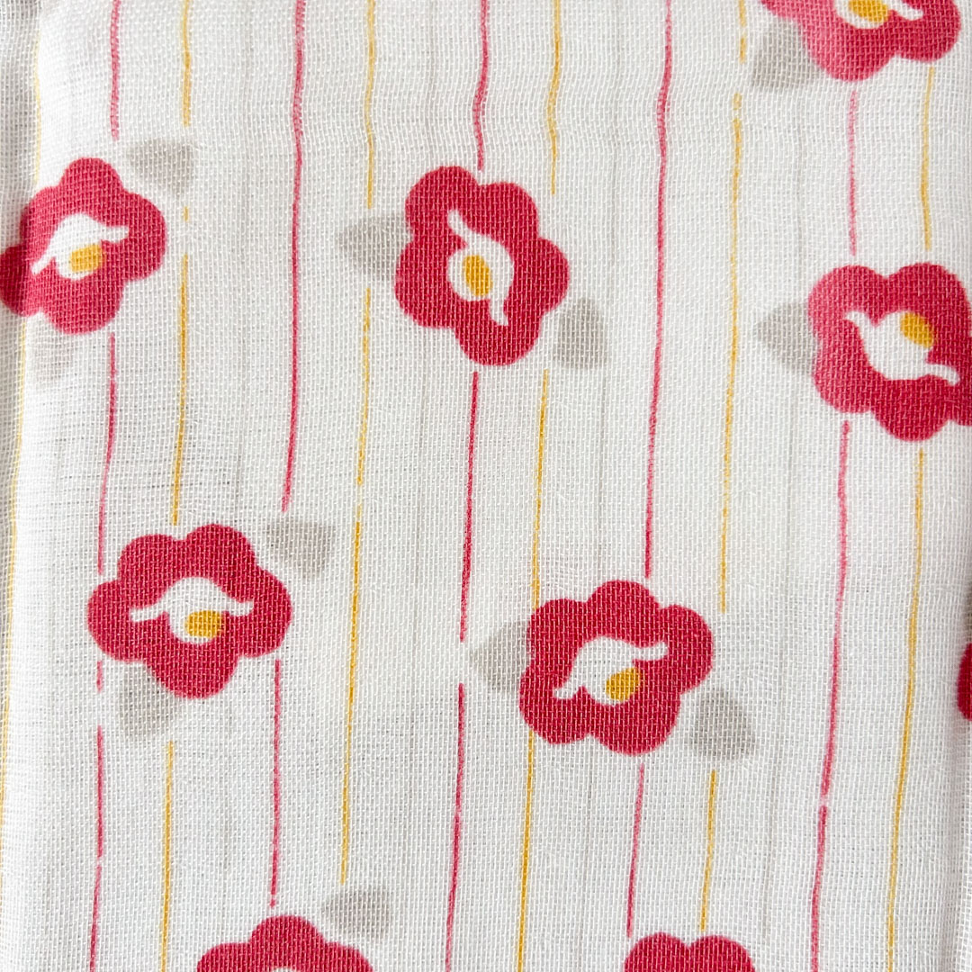 Tenugui Japonais Hybride Japanese Style – Motif Camélia - Image 3