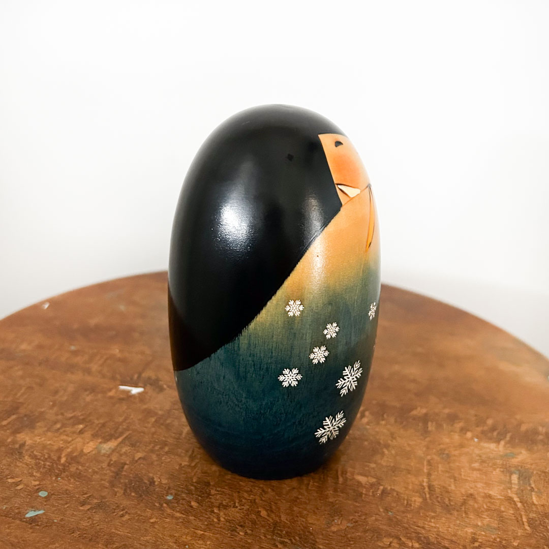 Poupée Kokeshi Usaburo Thème Hivernal 13cm - Image 4