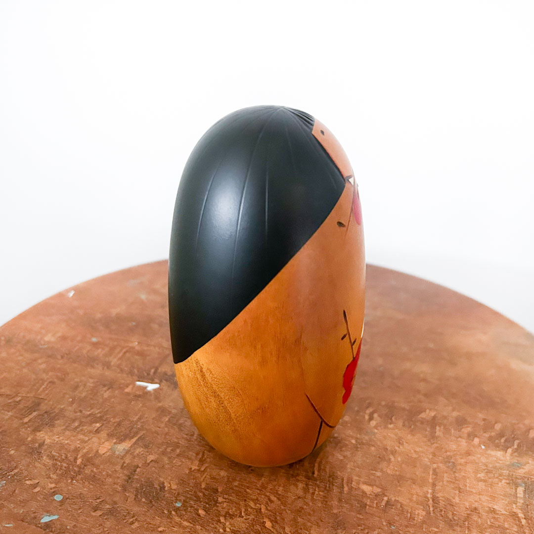 Kokeshi vintage Usaburo motif de Prunier 13cm - Image 4