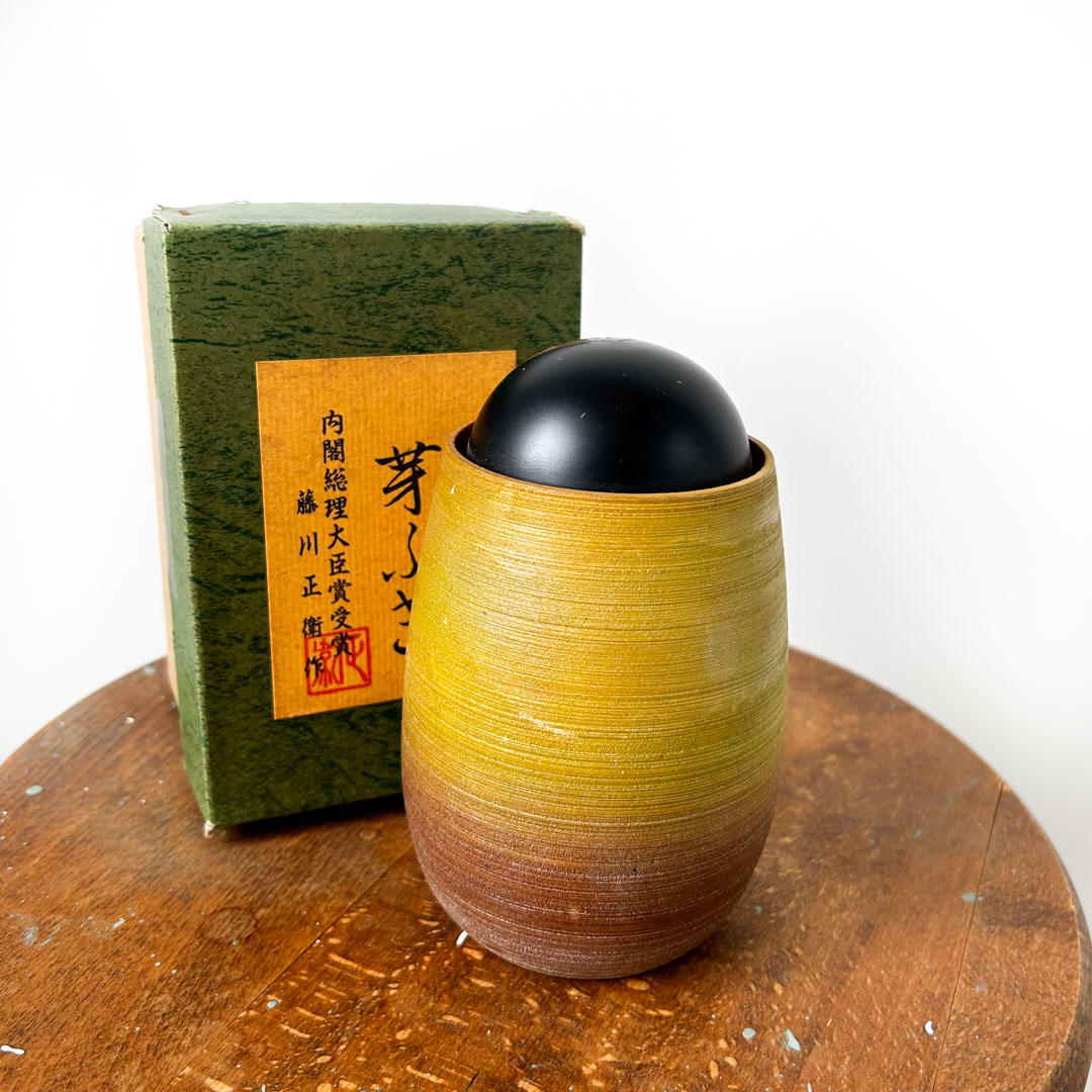Kokeshi d'art vintage Mebuki avec coffret 13cm - Image 5