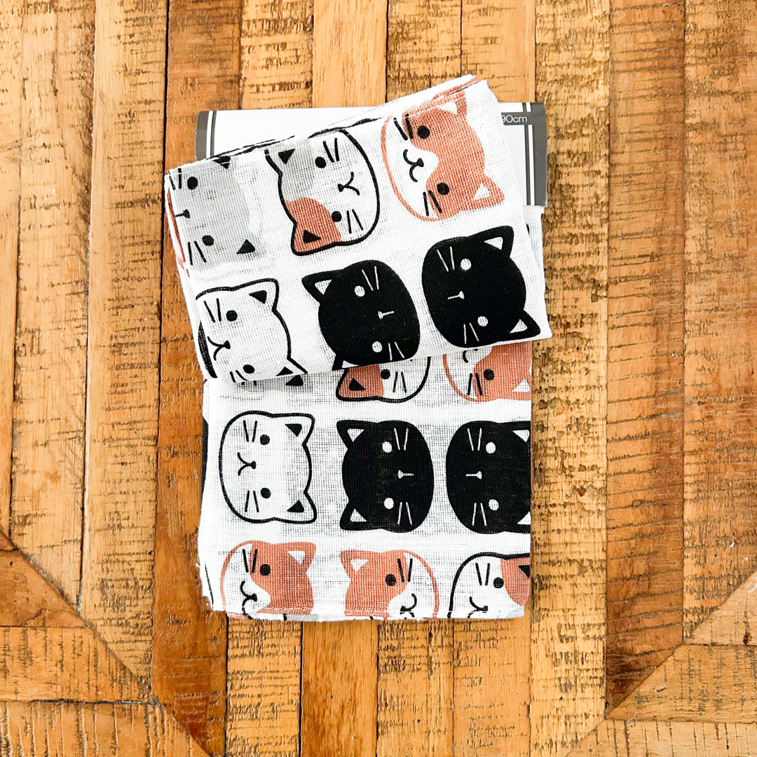 Tenugui japonais Neko set – Douceur et motifs de chats mignons - Image 7