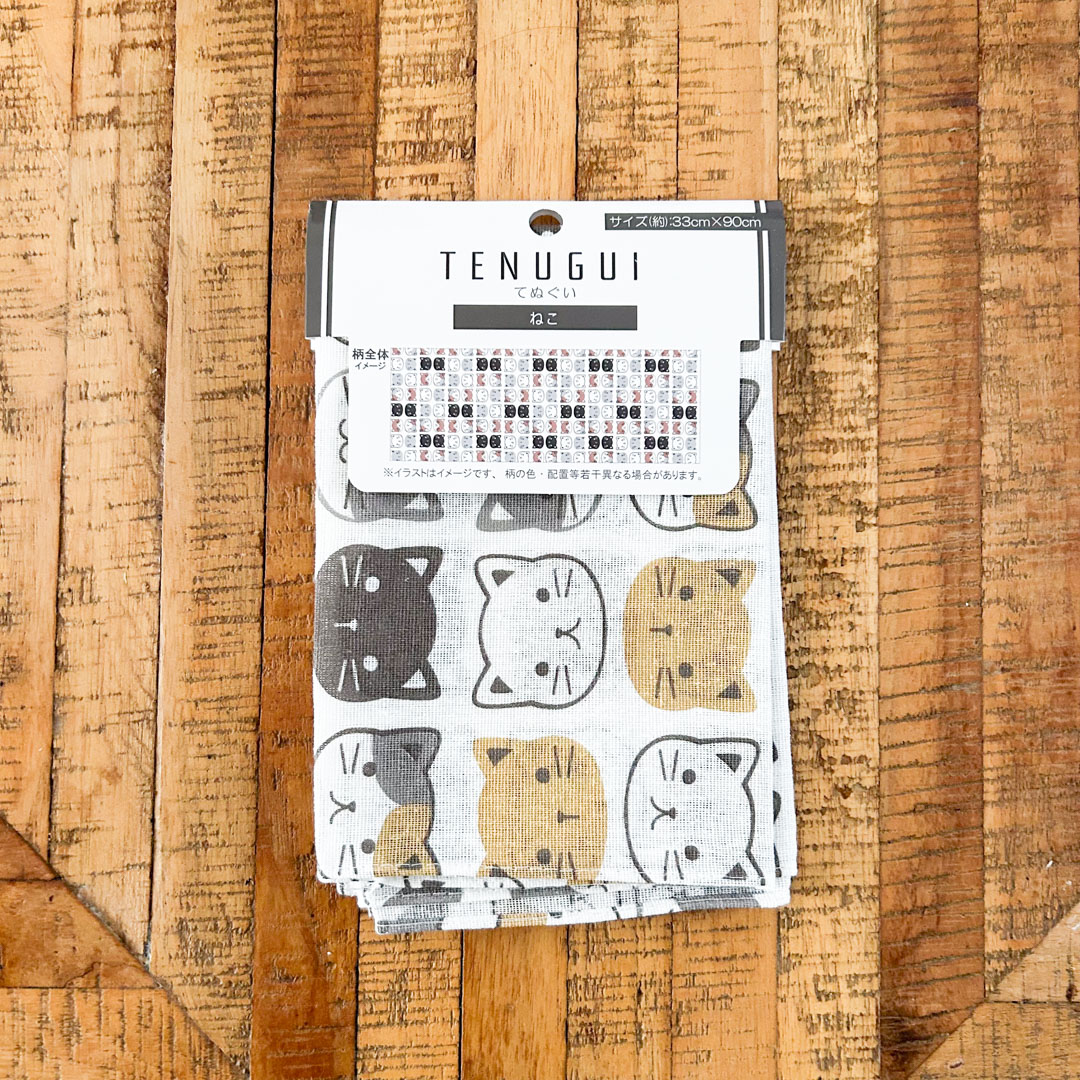 Tenugui japonais Neko set – Douceur et motifs de chats mignons - Image 5