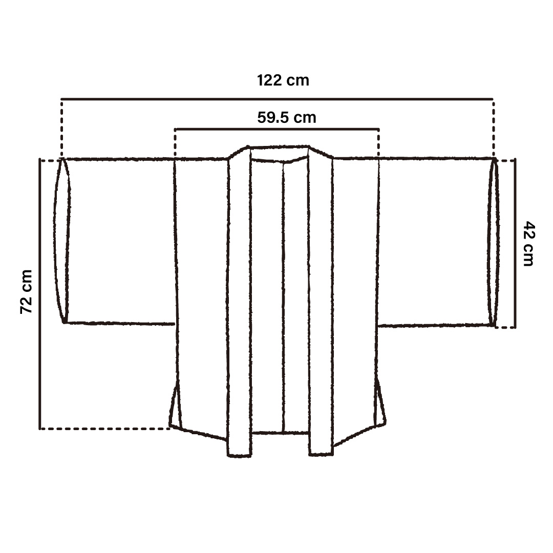 Haori traditionnel en soie – Motifs géométriques et floraux tachetés - Image 9