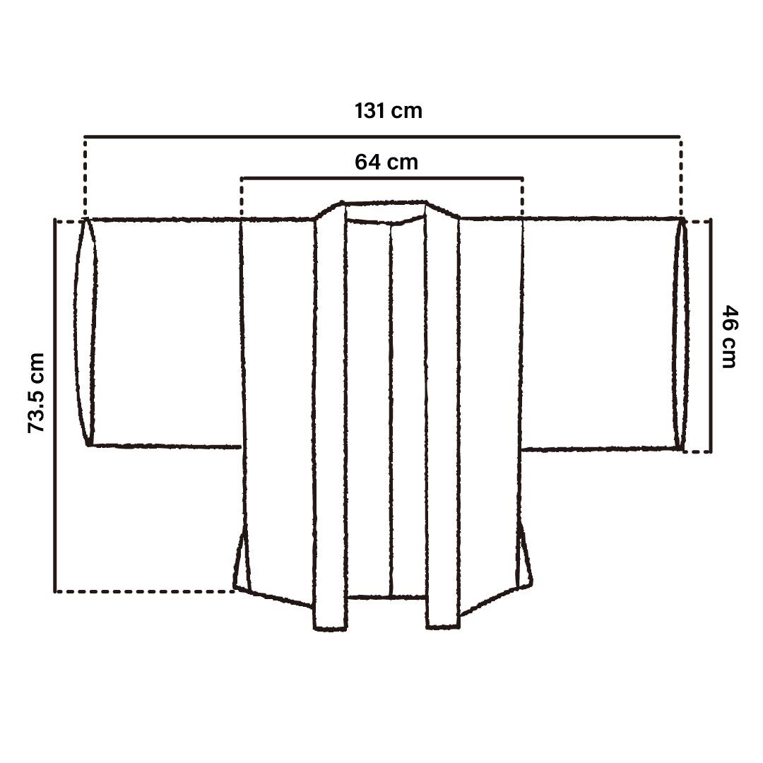 Haori traditionnel en soie – Motif floral et attaches perlées uniques - Image 10