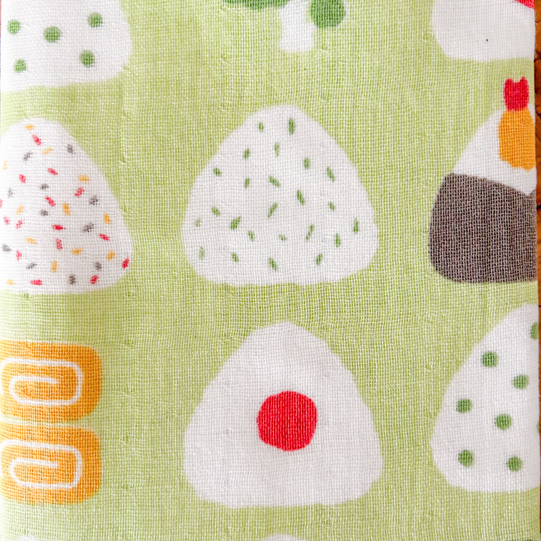 Tenugui en gaze Onigiri - motifs de boules de riz - Image 3